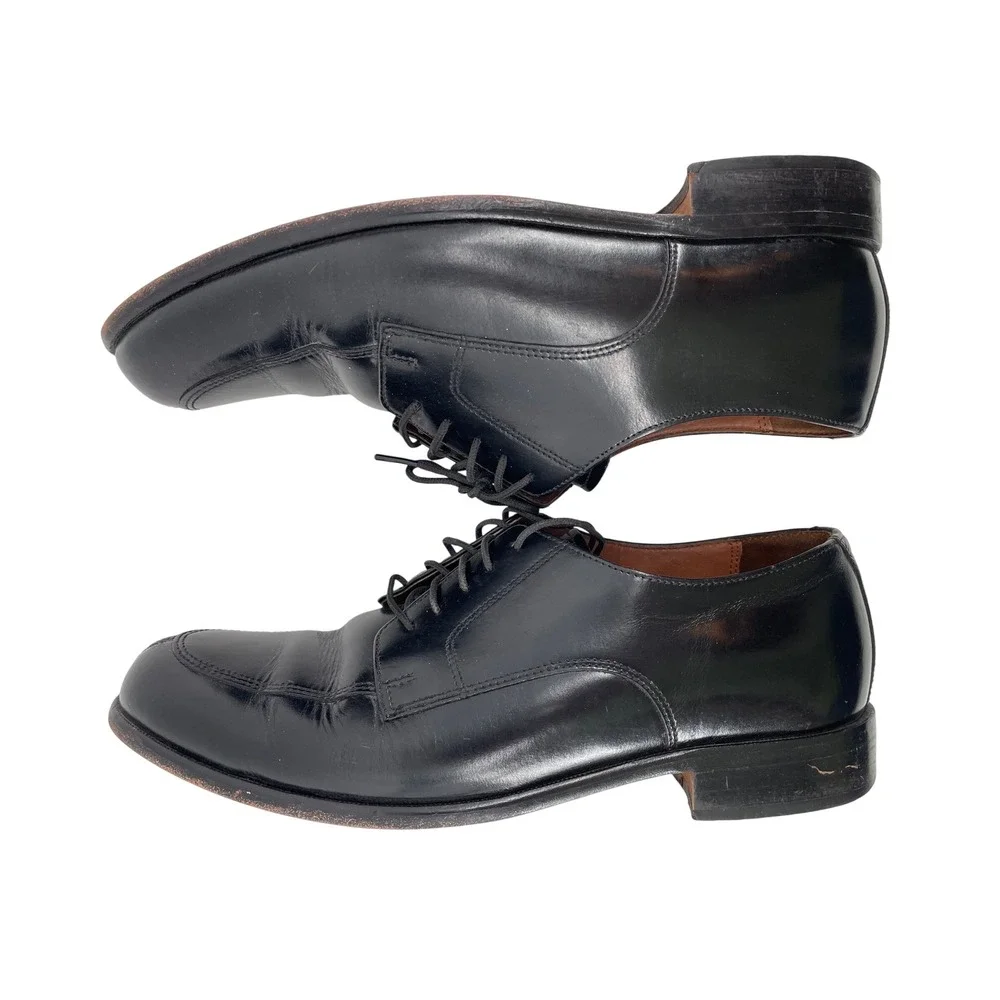 Bostonian Classics Oxford Shoes Mens 8 Black Leather First Flex Cap Toe Derby